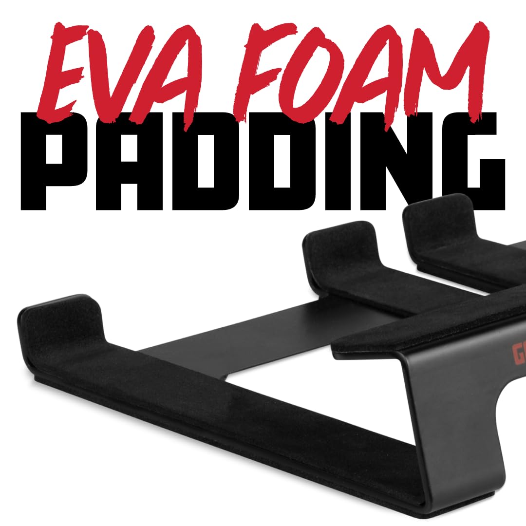 Gator Frameworks Supports de Bureau en Coin pour Haut-parleurs d'ordinateur et moniteurs de Studio de Petite à Moyenne Taille – Lot de 2 (GFW-SPKSTMNDSK-WDG)