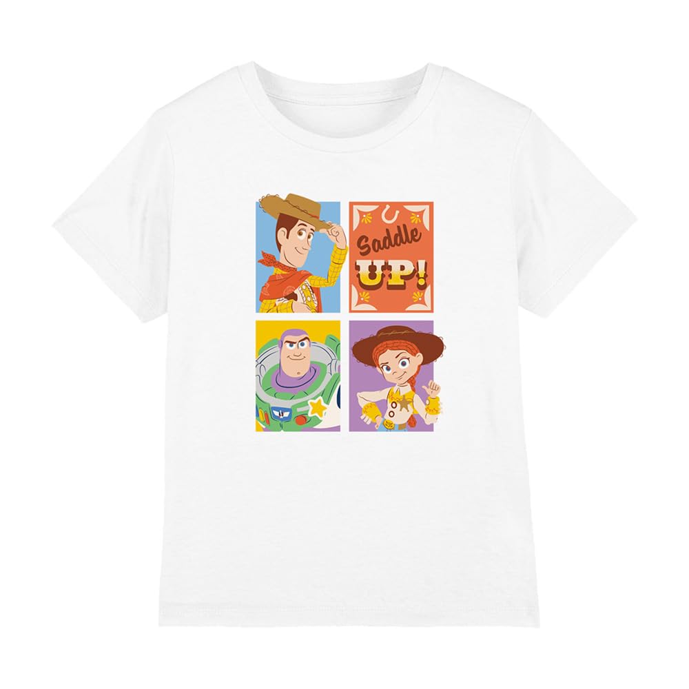 Disney Toy Story 5 Western Saddle Up Kids T Shirt, White, 3-4Y