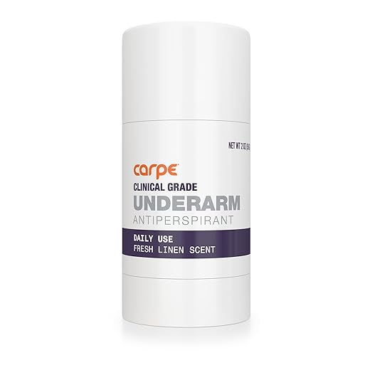 Carpe Clinical Strength Deodorant + Clinical Antiperspirant - Clinical Grade Solid Stick - Fresh Linen Scent - Combat Excessive Underarm Sweating - Great for Hyperhidrosis