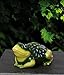 Produktbild Dekofigur Frosch mit LED-Solar-Beleuchtung 20x15x10cm NEU Gartenkeramik