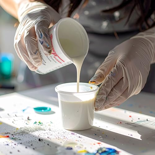 Image of Box of 12 each - 8 Ounce PAINT MIXING CUPS by Custom Shop - Cups have calibrated mixing ratios on side of cup BOX OF 12 Cups