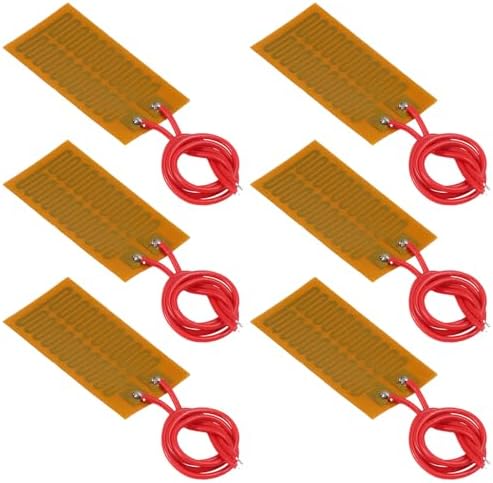 6 x Adhesive Pads for Film Heaters 12V 7W 25mm x 50mm PI Heating Elements Polyimide Adhesive Tape