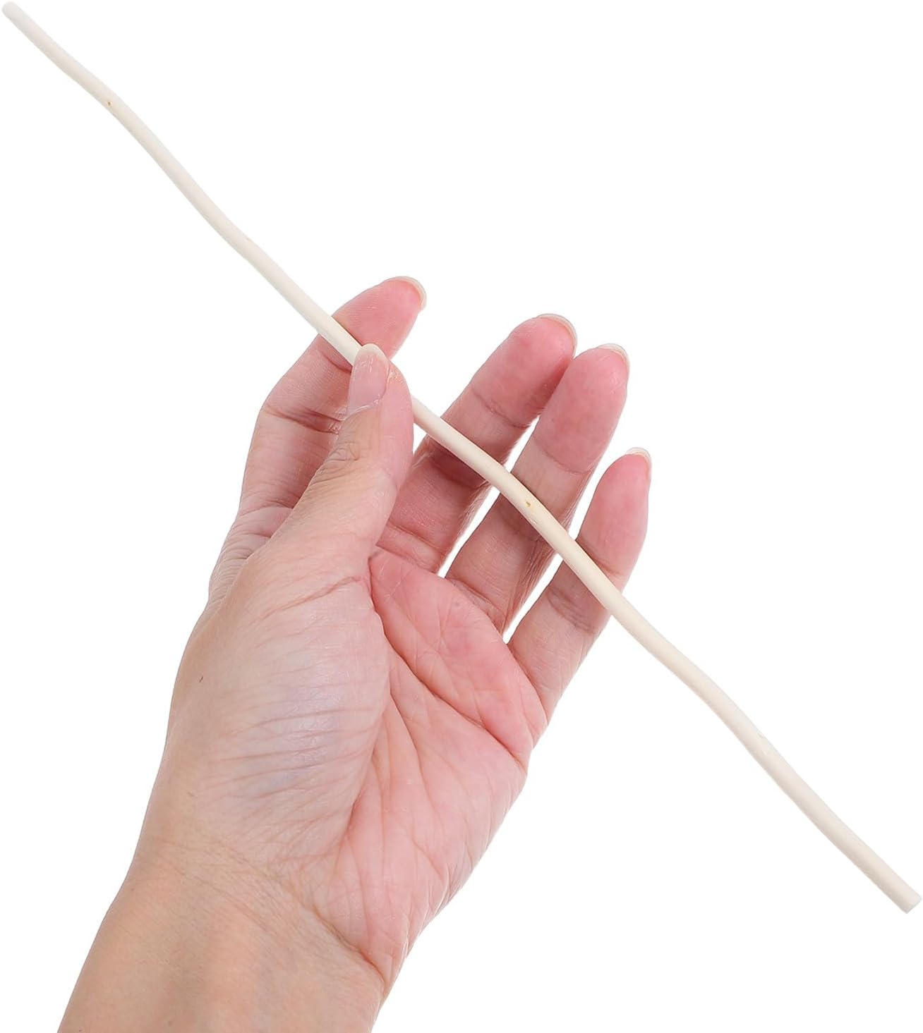 DOITOOL 50pcs White Curly Willow Sticks Dried Decorative Wood Branches 3-4mm Diameter 27cm Length for Floral Arrangements Vase Fillers DIY Crafts Home Decor