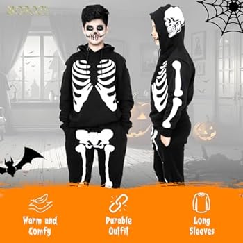 Amacigana Squelette À Capuche Hommes Survêtement Jogging