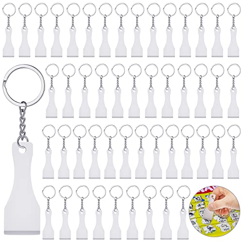 Bucherry 50 Pcs Plastic Keychains