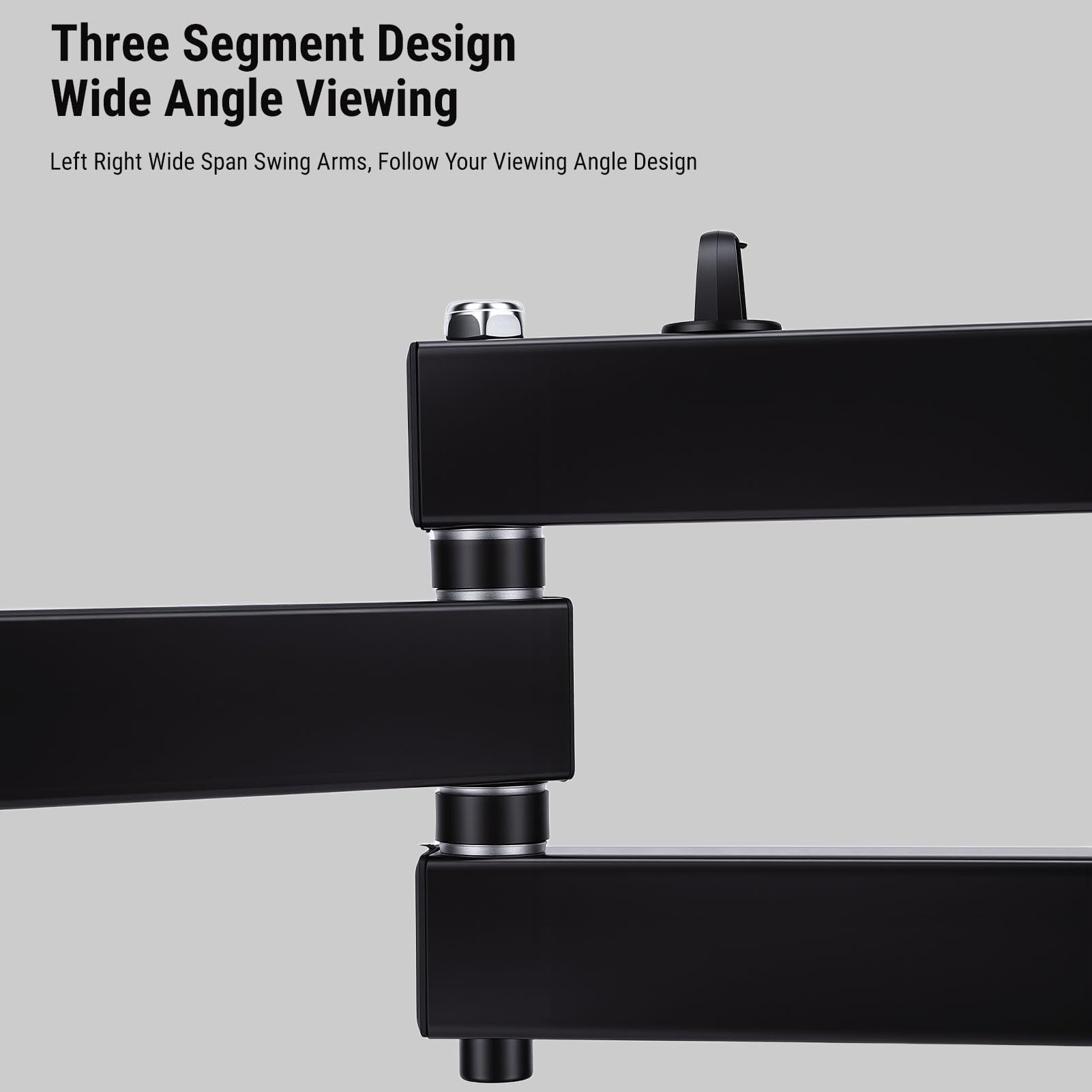Soporte Articulado de Montaje en Pared para TV con Movimiento Completo Rotación 360° Inclinación ±20° Brazo Retráctil Extensible de Metal Compatible con VESA 75x200 mm Capacid