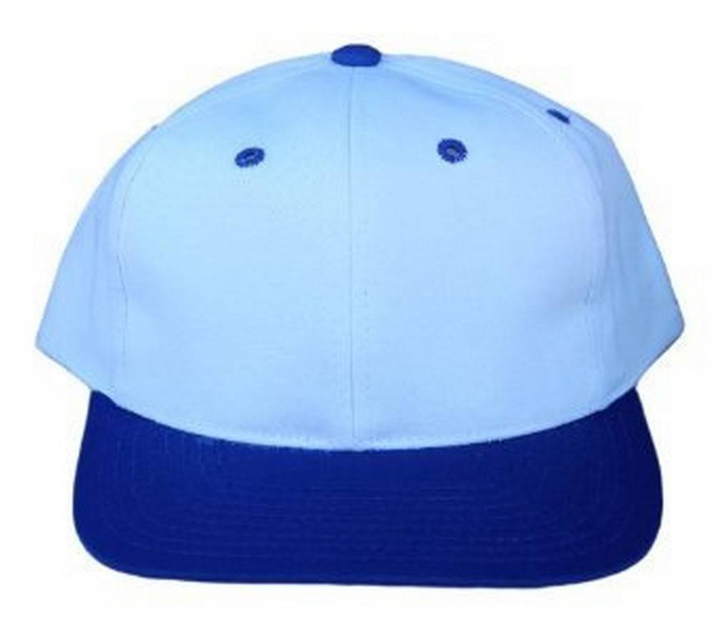 K & E Apparel Snapback Hat, White Royal Blue