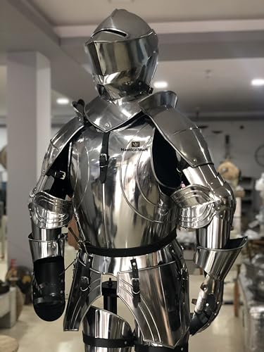 NauticalMart Knight Suit of Armor Battle Ready Combat Full Body Protection Medieval Times Plate Armour Complete Halloween Costume