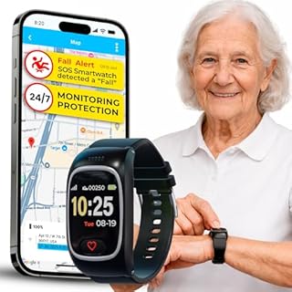 Seculife Smartwatch: Medical Alert Bracelet with GPS Tracker, Fall Detection Smart Watch, 2 Way Calling, SOS Button, Medical Watch, Emergency Device for Seniors, Life Alert System, Elderly Monitoring