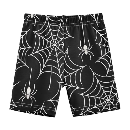 Joisal Cotton Shorts for Under Skirts White Spiders Webs Black Girls Biker Shorts Toddler 4t Little Girl