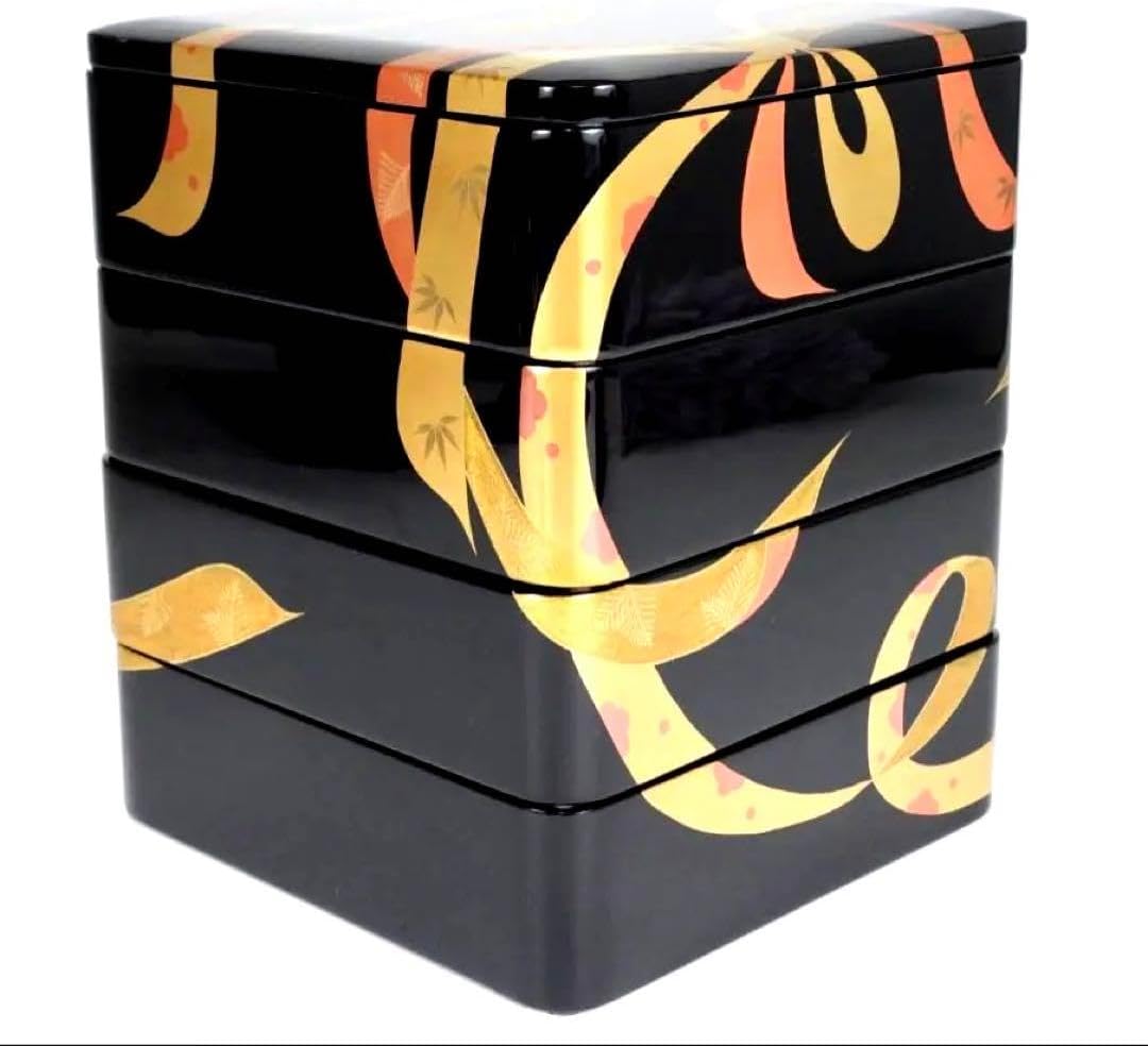 屠蘇器 越前塗 結び熨斗蒔絵 七ツ組 天然木 共箱 屠蘇器 越前塗 結び熨斗蒔絵 七ツ組 天然木 共箱