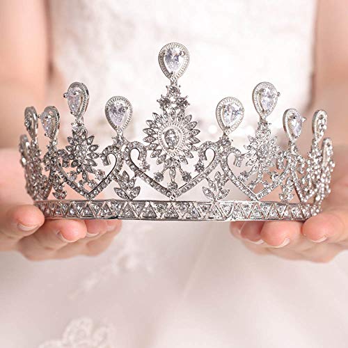 Joyería para el cabello de diamantes de imitación acabado plata para boda