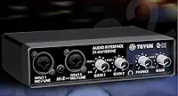 Placa de Som Profissional TEYUN Q22 com USB 2.0, 24bits/192kHz e Fonte Fantasma 48V - Ideal para Gravação Musical, Podcasts, Transmissões ao Vivo e KTV