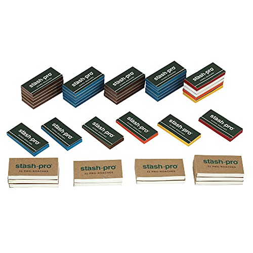 Image of Stash-Pro Premium Roach Book | Pre-Cut Filter Tips for Rolling |Thick Paper, Eco-Friendly (Multicolor, 40, Pack)