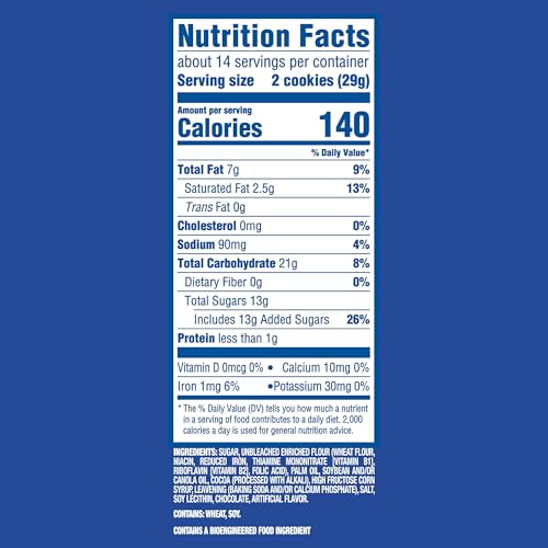 Image of Oreo, Double Stuf Chocolate Sandwich Cookies, 14 Ounce | Always made with Real Cocoa, Certified Kosher