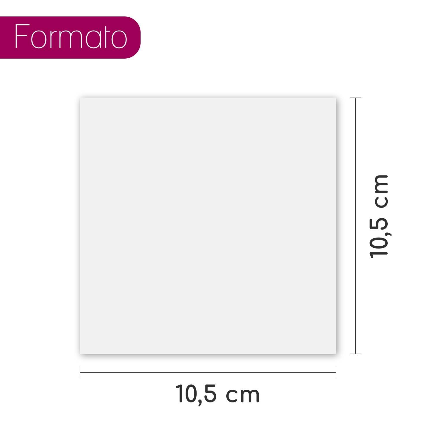 younikat Papel de recambio para proyector de dibujo I 500 hojas cuadradas 10,5 x 10,5 cm I papel blanco 80 g/m² I para mesa de luz y calcar I dv428