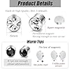 Finrezio 20 Pairs Stud Earrings Set for Men Women Colorful Crystal Magnetic Earrings Non Pierced Earrings 6mm Fake Earrings #5