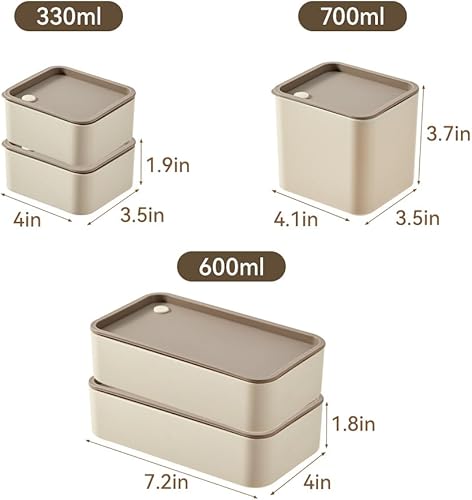 Miniatura 10 de YBOBK HOME Lonchera Bento para adultos, apilables, contenedores de comida japonesa, a prueba de fugas, con bolsa, apto para microondas y lavavajillas