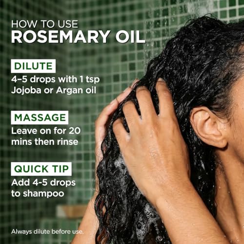 Image of 100% Pure Rosemary Essential Oil - 4 Fl Oz - Rosemary Oil for Hair, Skin, Diffuser, Aromatherapy & DIY Candle Making Scent