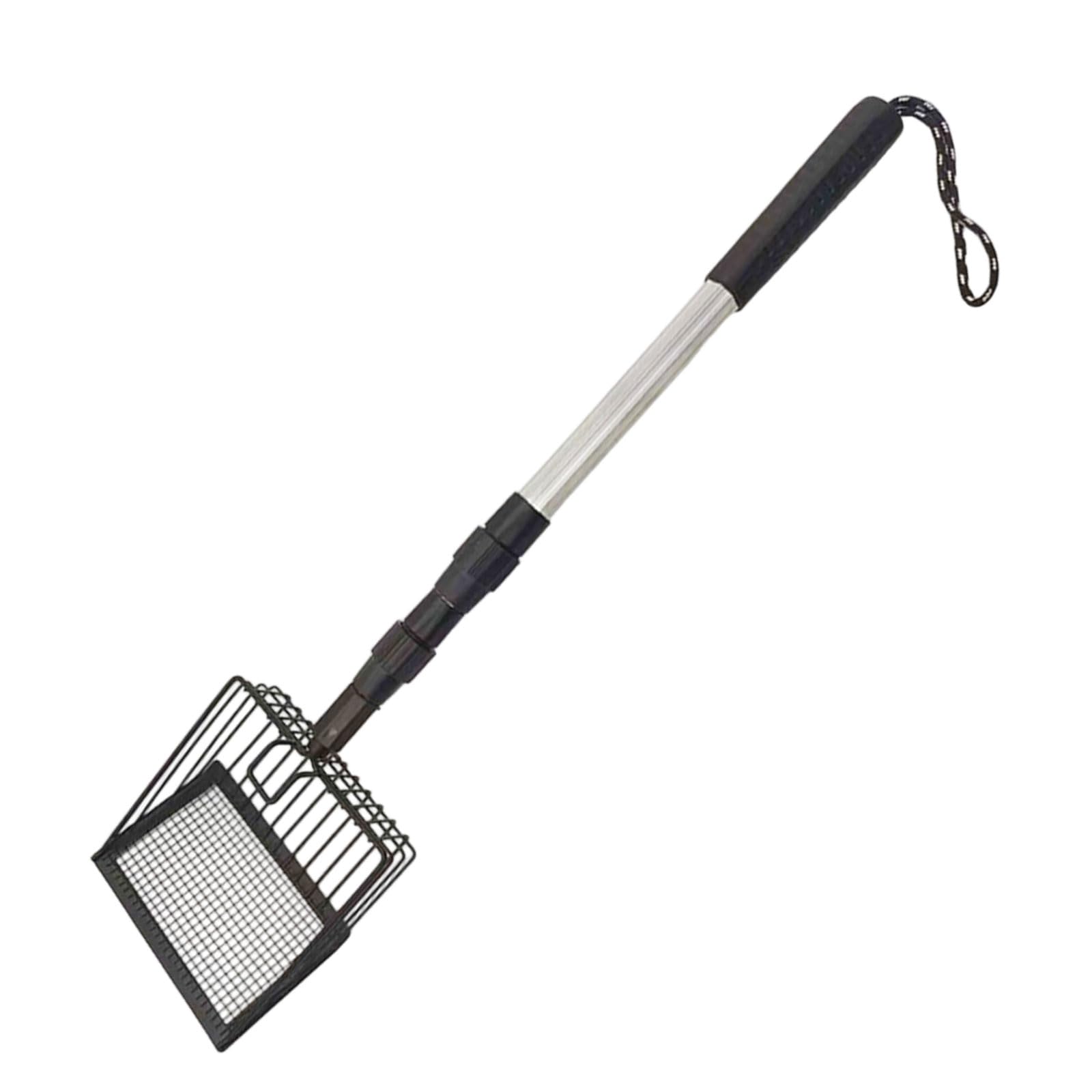 Buxuaaaa New Head Black Retractable Cats Litter Shovel Efficient Waste Sifter Scooper For Pet Waste Cleaning Sifting Efficient For Chicken Coops Cats Litter Cleaning Tool