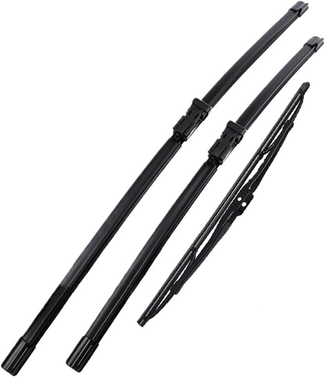 PLAKDFUU Wiper Blades Front Rear Set for Ibiza 6L 2006-2008 21"+19"+14" - Silent & Streak-Free