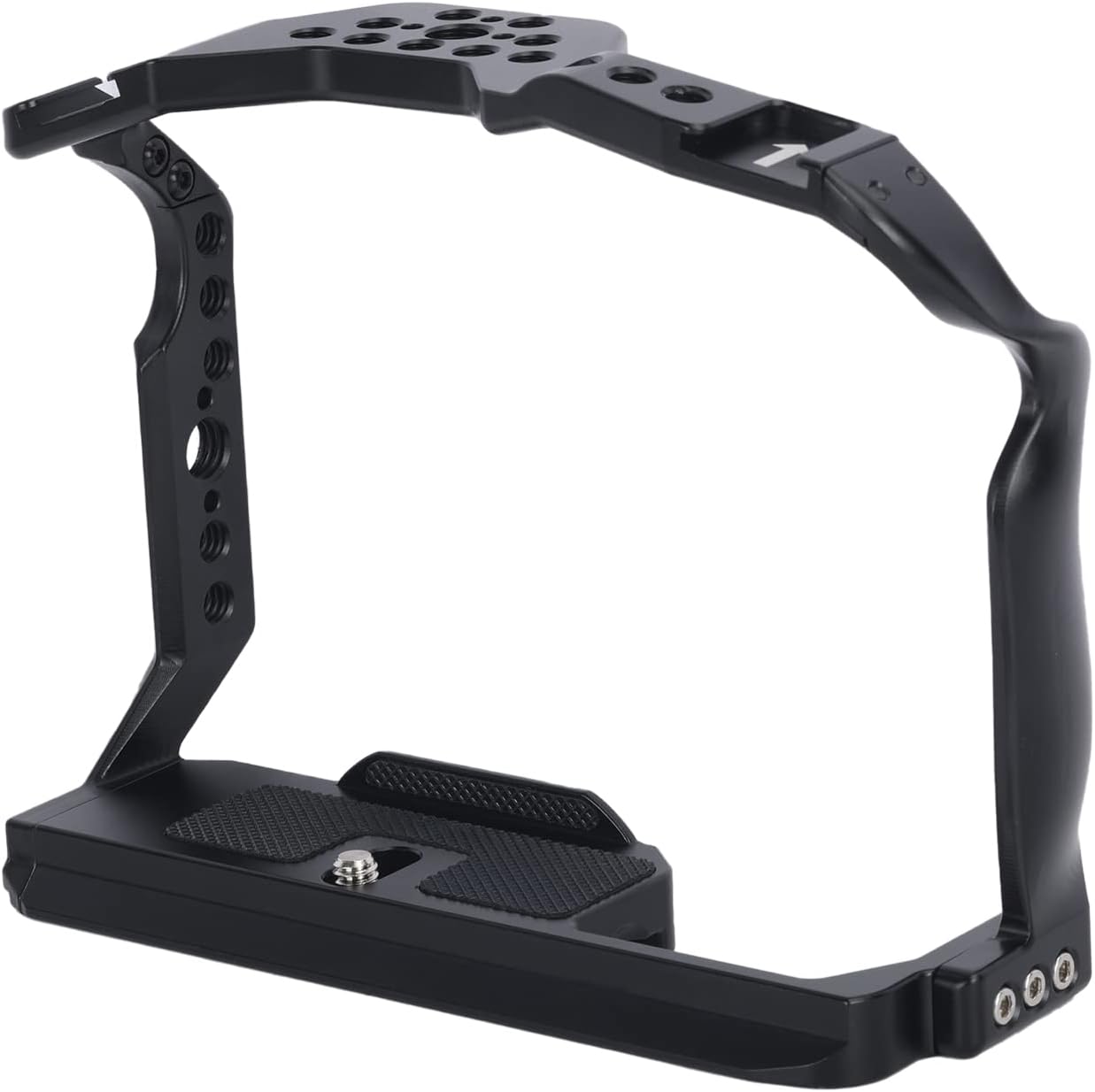 NICEYRIG GH7 GH6 Camera Cage for Panasonic Lumix GH7/GH6, DSLR Stabilizer Videomaking Rig Streamline Full Cage with Comfortable Grip, Quick Release Bottom Plate for Arca-Standard - 518