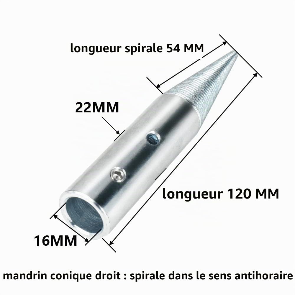 Adaptateur de broche 5/8 "droit et gauche pour meuleuse d'établi, paire de meules de polissage en tissu