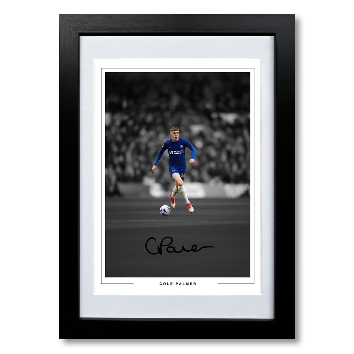 Cole Palmer Signed Photo Mount Display Chelsea Poster Print Autograph Framed Memorabilia Gift (A4 framed & mounted)