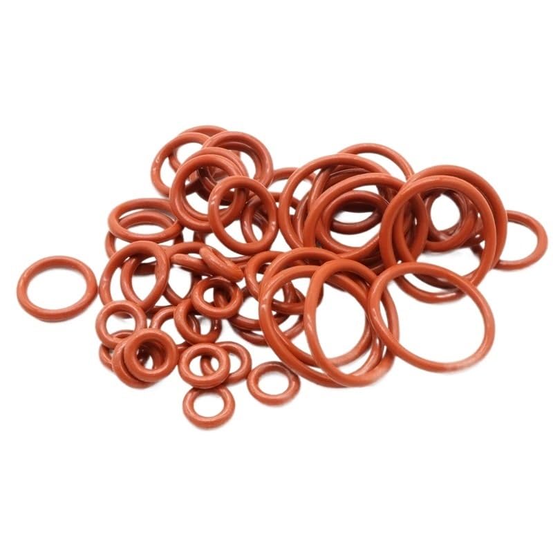 50 Uds. Anillo Tórico De Silicona VMQ Rojo 4mm CS Arandela Goma Impermeable | OD 100mm