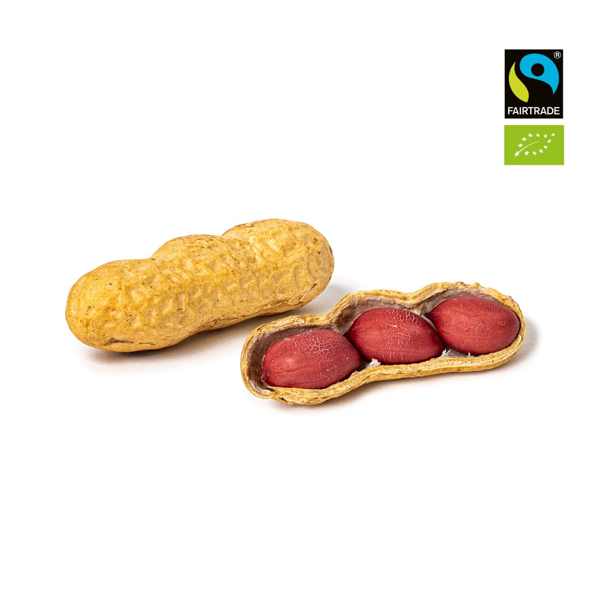 PAKKA - Bio Fairtrade geröstete Erdnüsse mit bis zu 4 Kernen in Schale 1,7kg, direkt von Kleinbauern aus Samarkand in Usbekistan, vegan, Familienpackung, Value-Pack 1700g (1er Pack)