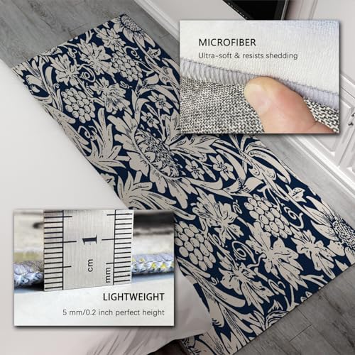 Tapis rétro Morris style raisins fleurs lavable pour éviter les taches