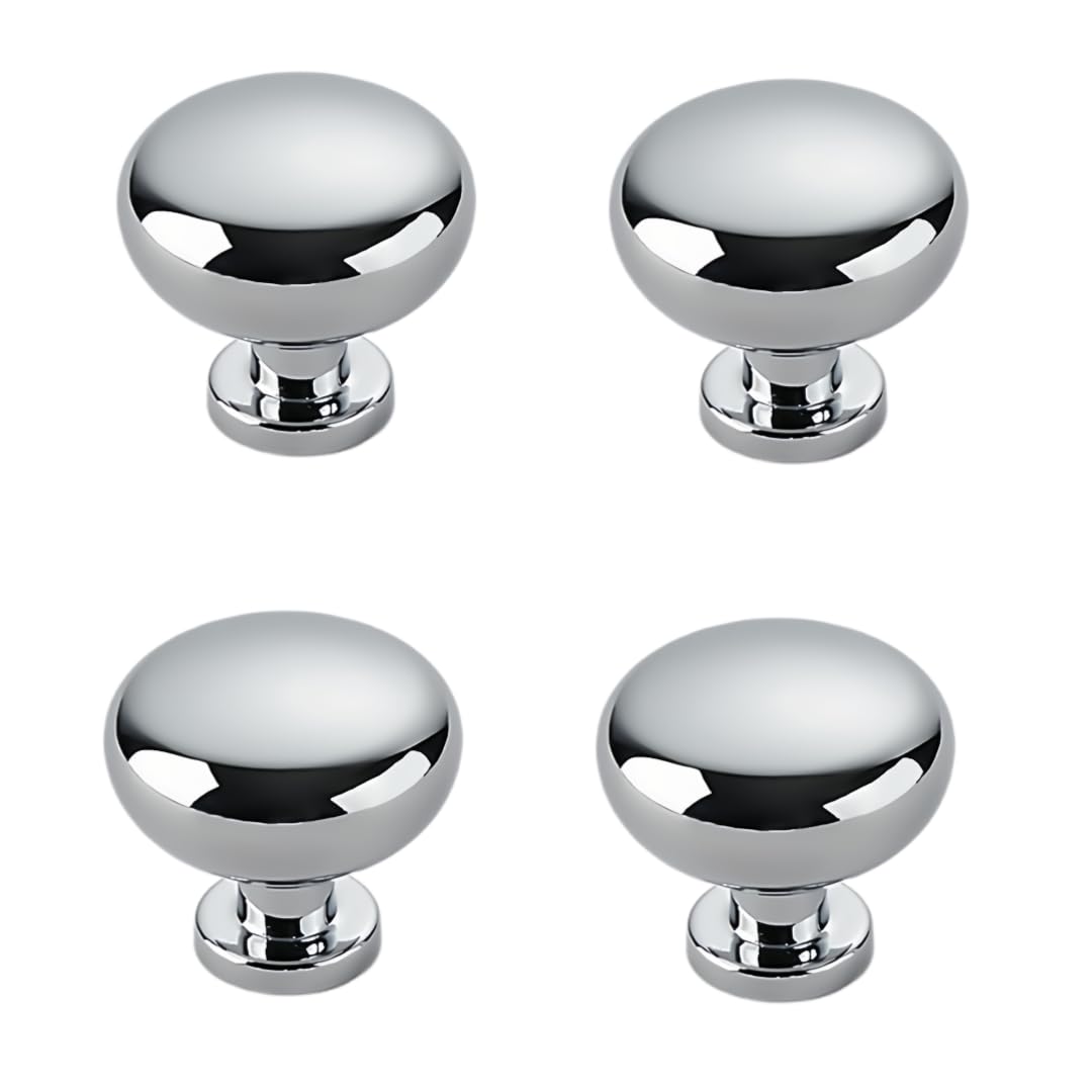 NLQCSXWEP Zinc Alloy Cabinet Bow Handle, Zinc Alloy Furniture Handles Pack of 4 Multiple Finishes 96-320mm(Single Hole Bright Chrome)