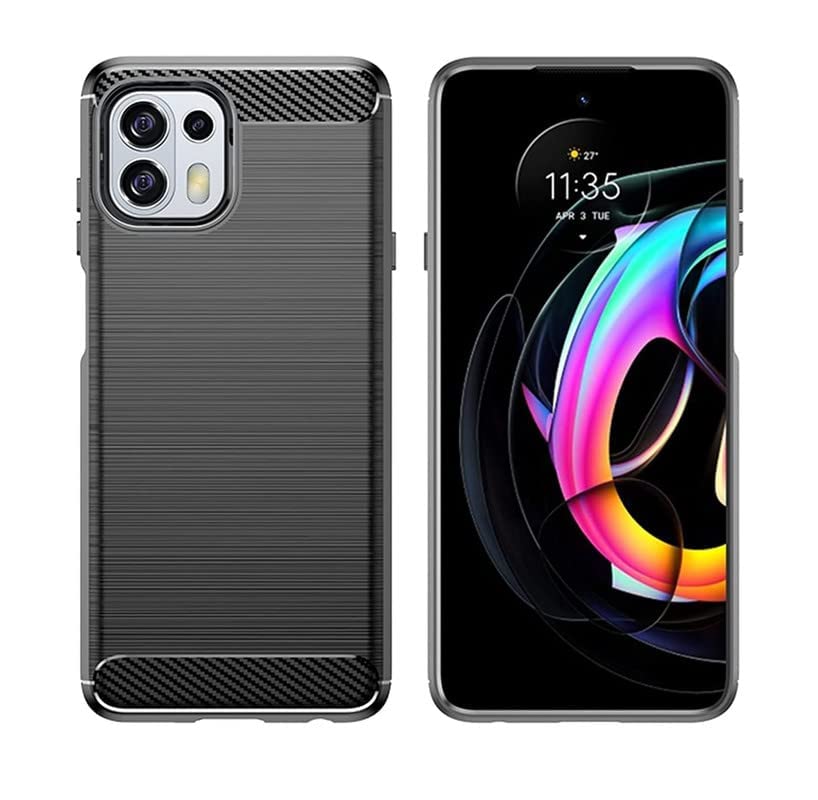 Image of Hybrid Carbon Fiber Back Case for Moto Edge 20 Lite (Black)