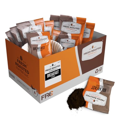 Image of Fresh Roasted Coffee, Breakfast Blend Drip Ground Fractional Packs, Light Roast, Kosher, 2.25 oz, 36 Count