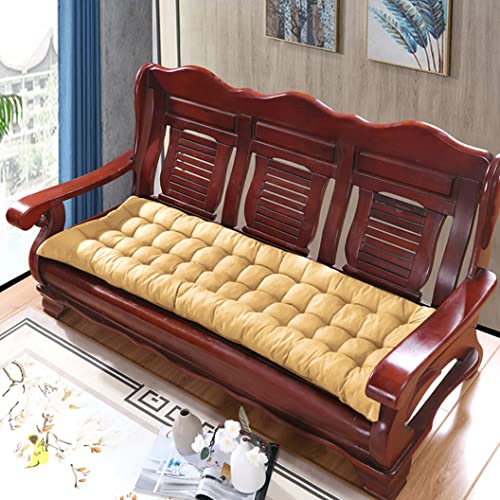 Coussin de banc de jardin chaud et épais beige 140 cm pour assise confortable de patio