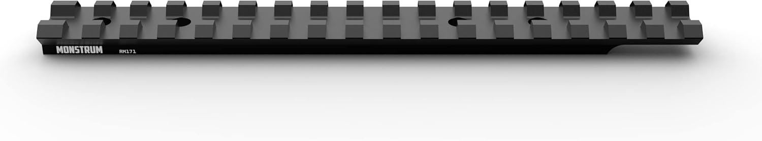 Monstrum Picatinny Rail Mount for Ruger American | 0 MOA | Short Action | Precision Picatinny Scope Rings | 1 inch Diameter/High Profile | Bundle