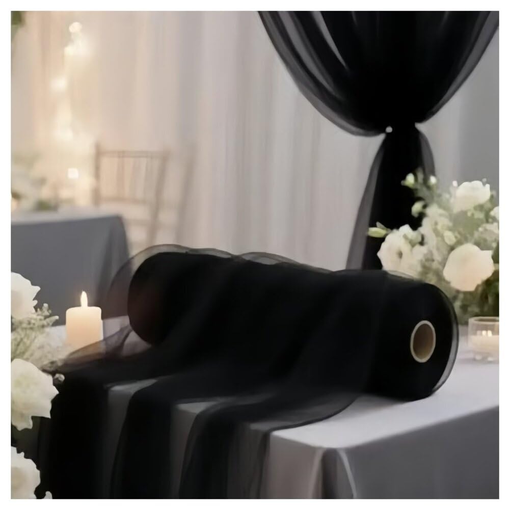 Tissu en tulle pour rideau de plafond et chemin de table de mariage