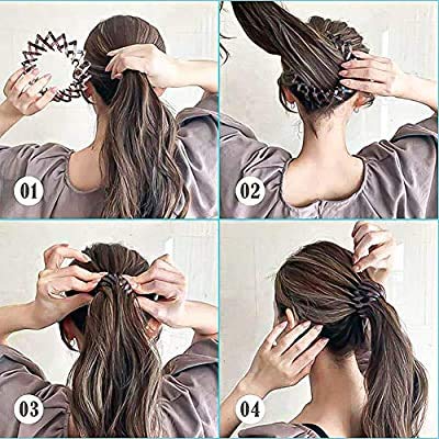 JAGMOOLYA Products Ponytail Hairpin Curling Iron, Rhinestone Bird's Nest Hairpin Ball Hair Clutcher Expandable Ponytail Holder Bird's Nest Shaped Hair Clips Claw Clamp for Girls and Women (Pack of1) 4