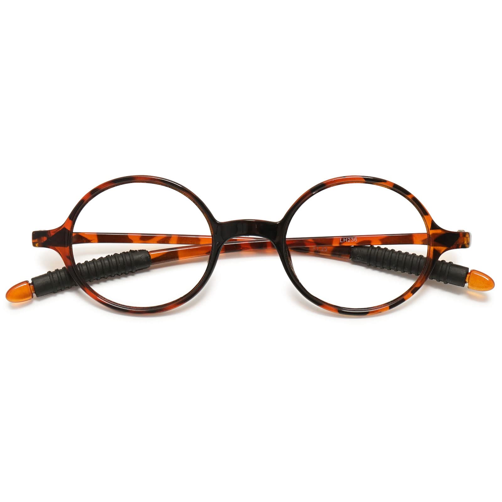 MAGIMODAC Retro Reading Glasses Small Round TR90 Unbreakable Lightweight  Vintage Eyeglasses for Women Men