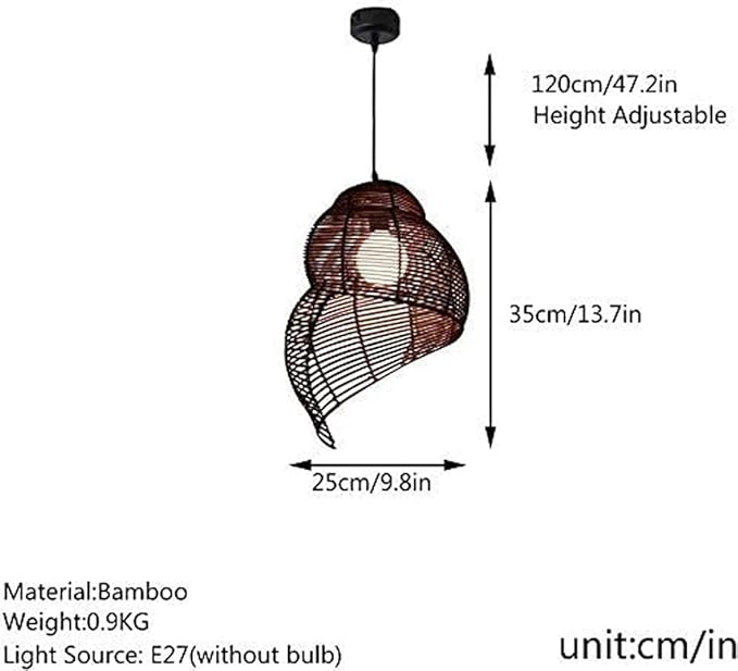 SHUANGZ Moderne Rotan Kroonluchter Vintage Plafond Hanglamp Handgemaakte Scandinavische Rieten Lamp Plafond Decoratieve Verlichtingsarmatuur Voor Keuken Eilanden Eetkamer Woonkamer photo 3