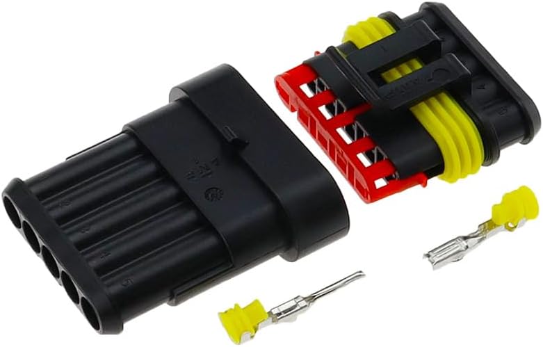 10 Sets Kit 5P 5Pins Way AMP 1.5 Seal Waterproof Electrical Automotive Wire Connector for car Motorcycle