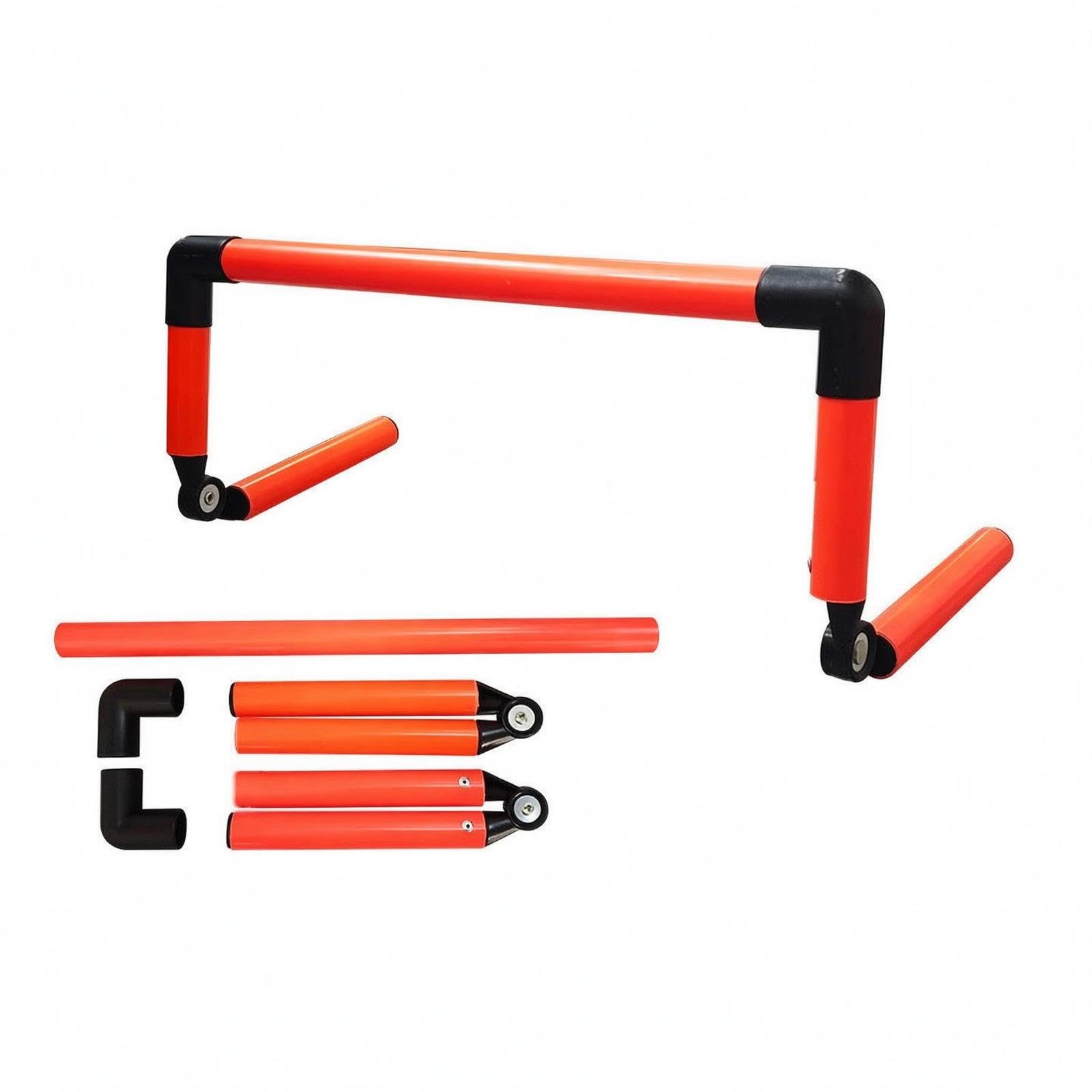Detachable Training Hurdle Tubular Agility Training Hurdle Connector Joints Athletic Gear Orange 15CM-image-11
