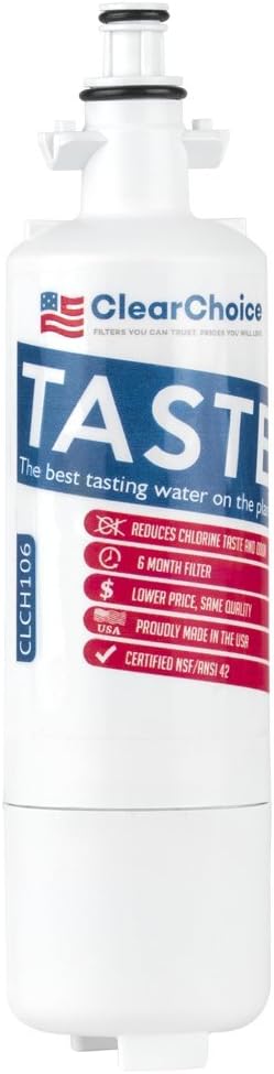 Clear Choice Taste Filter Replacement for LG LT700P ADQ36006101-S Filter Compatible with EFF-6032A WF700 WFC2401 WLF-01 Refrigerator Water Filter, NSF/ANSI 42, Box of 3, Made in the USA