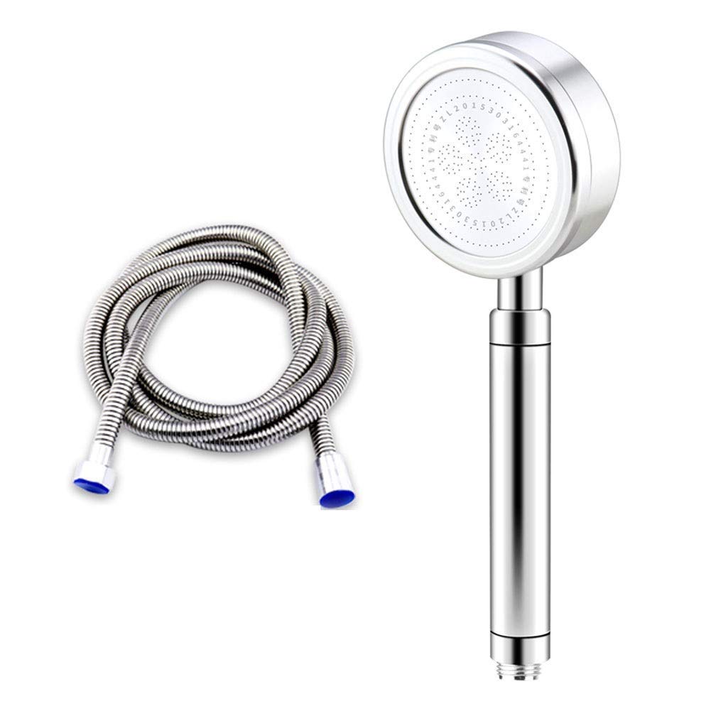Alcachofa de ducha universal de mano de alta presión con filtro para baja presión de agua, alcachofa de ducha con manguera de 1,5/2 m y soporte de pared - alcachofa de ducha desmontable (color: