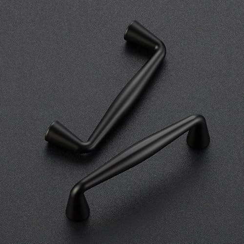 Image of Ravinte 10 Pack 3 Inch Matte Black Kitchen Cabinet Handles Solid Zinc Alloy Cabinet Pulls Cupboard Hardware Drawer Handles
