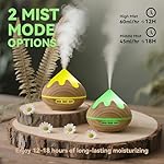 Essential Oil Diffuser for Home 500ML, Ultrasonic Large Diffuser Oil Machine with Remote Control, Aromatherapy Diffusers for Home Office Room, Aroma Diffuser with 14 Color LED & 2 Mist Mode, Brown - Image 3