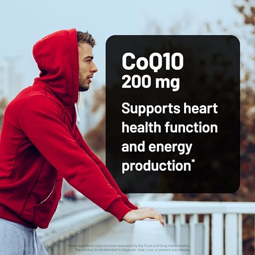 NatureWise CoQ10 200mg Softgels, High Potency Ubiquinone - Coenzyme Q10 Supplement - Antioxidant for Heart Health + Energy - Vegan, Non-GMO, Gluten-Free - 30 Count[1-Month Supply] - image 2