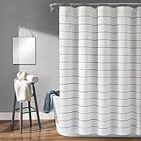 Tenda Doccia Antimuffa 120x180 ABAKUHAUS Harbor Stripes Navy e Teal