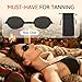 4 PCS Red Light Therapy Glasses, Half - clear Eyes Protection for Tanning Bed Goggles, Safety Glasses for Sunbathing & Laser Beauty Treatment, Black Wearing length adjustable Protective Goggles