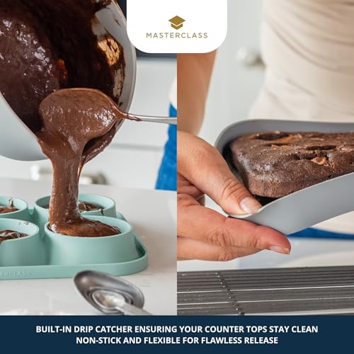 MasterClass Silicone Bakeware Set Made from Non-Toxic, Non-Stick, Durable, Water, Heat Resistant Baking Essentials, Dishwasher, Microwave, Oven Safe, Includes Silicone Baking Sheet, 7 PC - Image 5